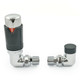 ECHO-CR-CA - Echo Corner TRV Chrome & Anthracite Thermostatic Radiator Valve ECHO-CR-CA - Echo Corner TRV Chrome & Anthracite Thermostatic Radiator Valve